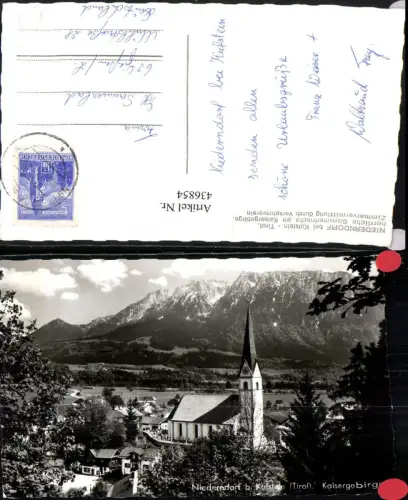 436854,Niederndorf b. Kufstein Kirche Bergkulisse