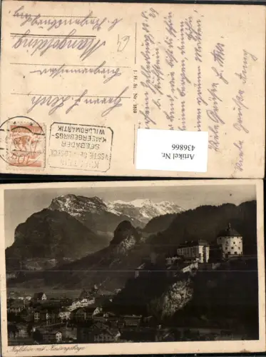 436866,Kufstein Teilansicht m. Festung Geroldseck Bergkulisse