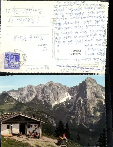 436868,Hinterkaiserfelden b. Kufstein geg. Wilden Kaiser Bergkulisse