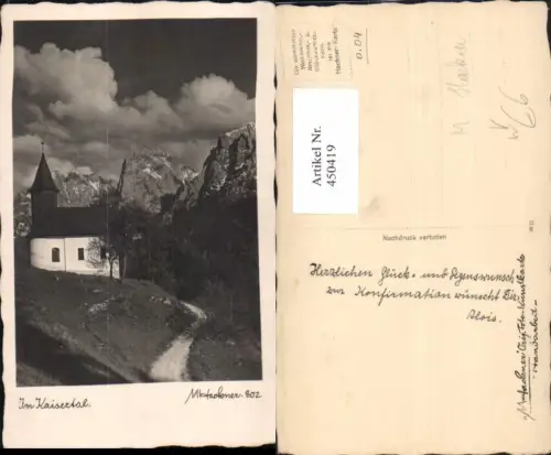 450419,Kaisertal Kirche b. Kufstein Bergkulisse pub M. Hackner 802