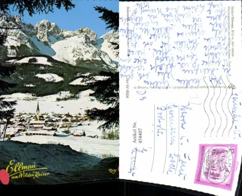 454407,Ellmau am Wilden Kaiser Totale Bergkulisse Winterbild pub Cosy