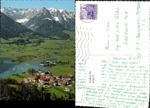 454415,Walchsee Totale See geg. Kaisergebirge Bergkulisse