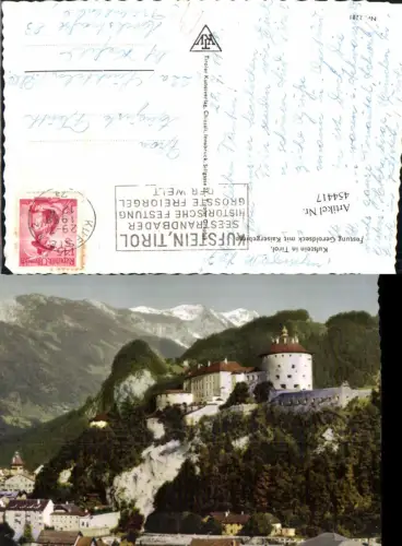 454417,Kufstein Festung Geroldseck m. Kaisergebirge Bergkulisse