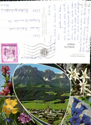 454427,Ellmau am Wilden Kaiser Totale Blumen Mehrbildkarte