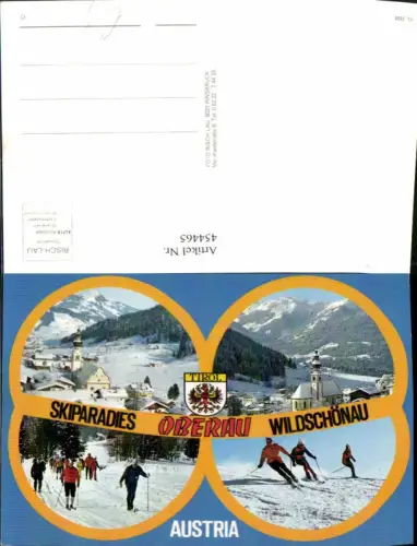 454465,Oberau Wildschönau Totale Skifahrer Langläufer Mehrbildkarte
