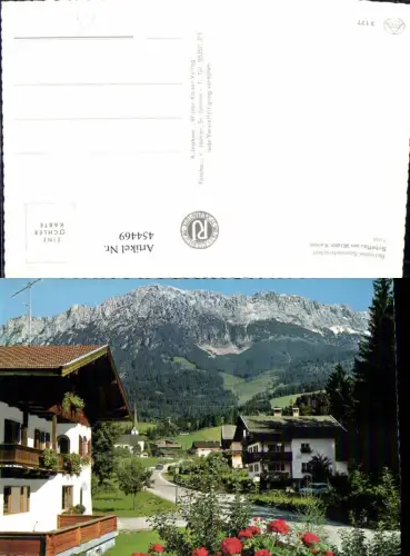 454469,Scheffau am Wilden Kaiser Teilansicht Bergkulisse