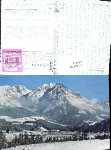 454479,Scheffau Totale geg. Treffauer Bergkulisse Winterbild