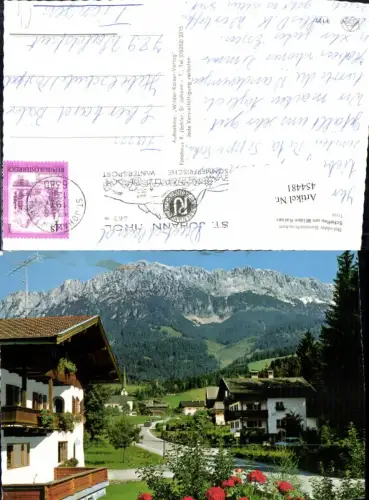 454481,Scheffau am Wilden Kaiser Teilansicht Bergkulisse