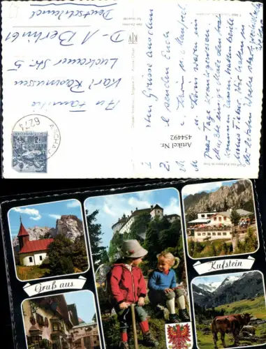 454492,Kufstein Festung Kinder Auracher Löchl Rind Mehrbildkarte
