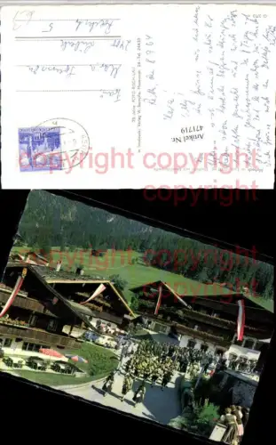 471719,Alpbach in Tirol Dorfbild m. Musikkapelle