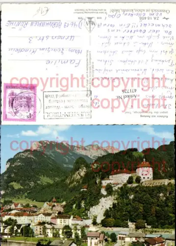 471726,Kufstein Teilansicht m. Festung geg. Kaisergebirge Bergkulisse