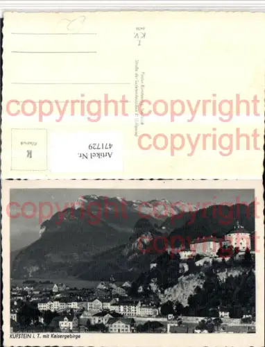 471729,Kufstein Totale m. Festung geg. Kaisergebirge Bergkulisse
