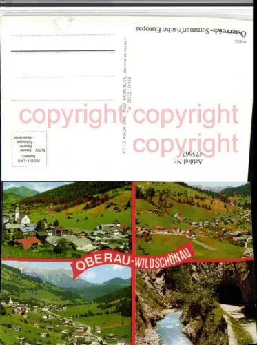 475662,Oberau Wildschönau Totale Mehrbildkarte