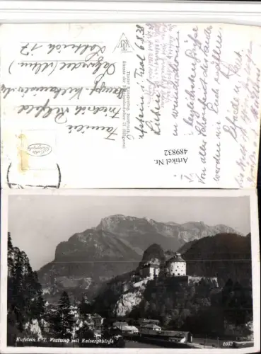 489832,Kufstein Festung m. Kaisergebirge Bergkulisse