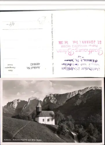 489842,Kufstein Antonius-Kapelle m. Wildem Kaiser Bergkulisse