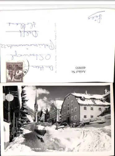 489893,Ischgl Gasthaus zur Post Kirche Winterbild pub Risch-Lau