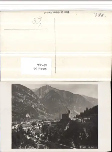 489906,Landeck Totale m. Schloss Bergkulisse pub F. Scheer
