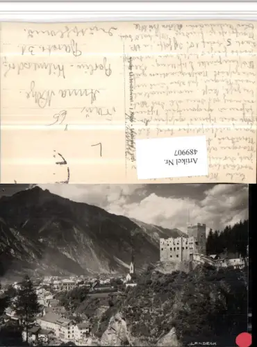 489907,Landeck Totale m. Schloss Bergkulisse pub J. Nipp