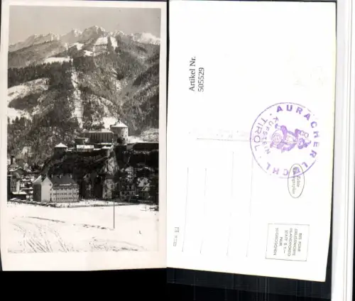 505529,Kufstein Teilansicht Festung Bergkulisse Winterbild