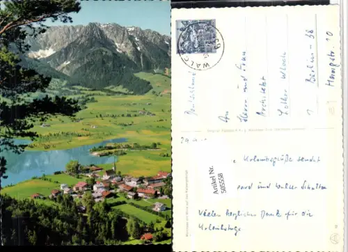 505558,Walchsee Totale m. Kaisergebirge Bergkulisse