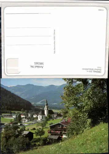505565,Hochtal Wildschönau Oberau Totale Kirche Bergkulisse