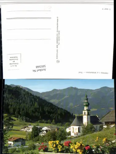 505568,Wildschönau Oberau Kirche Bergkulisse