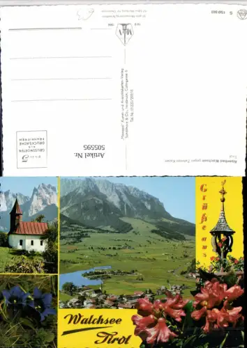505595,Walchsee Totale geg. Zahmen Kaiser Kapelle Mehrbildkarte