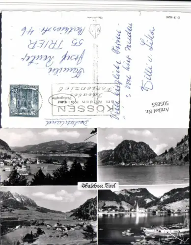 505655,Walchsee Totale See Ruderboot Mehrbildkarte