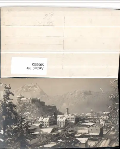 505662,Foto AK Kufstein Teilansicht m. Festung Winterbild