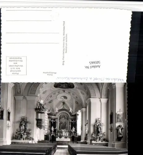 505665,Walchsee Kirche Innenansicht Kanzel Altar