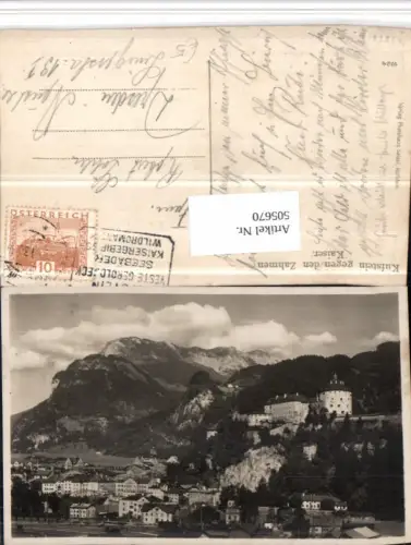 505670,Kufstein Totale Bahnhof Festung geg. Zahmen Kaiser Bergkulisse