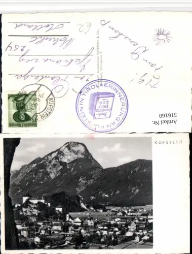 516160,Kufstein Totale m. Festung Bergkulisse