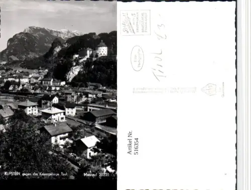 516354,Kufstein Totale m. Festung geg. Kaisergebirge Bergkulisse
