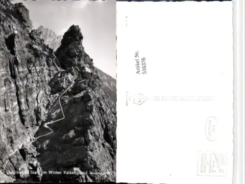 516376,Jubiläums-Steig im Wilden Kaiser b. Ellmau Bergkulisse