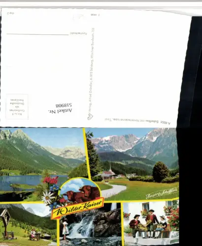 518908,Scheffau am Wilden Kaiser See Tracht Wasserfall Mehrbildkarte