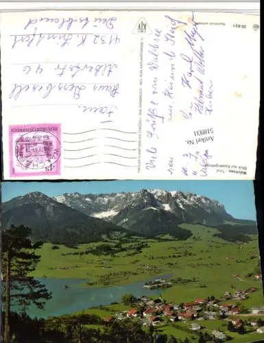 518931,Walchsee Totale m. Kaisergebirge Bergkulisse