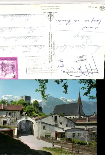 519051,Rattenberg Teilansicht Tor Kirche Bergkulisse