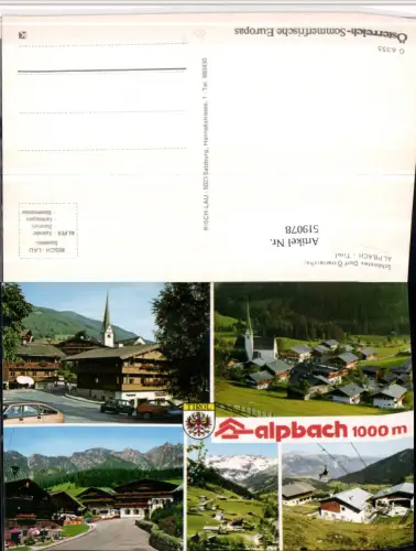 519078,Alpbach Totale Sessellift Häuser Mehrbildkarte