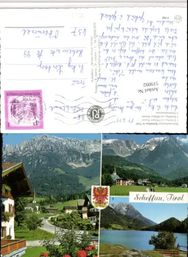 519092,Scheffau Totale m. Wildem Kaiser See Mehrbildkarte