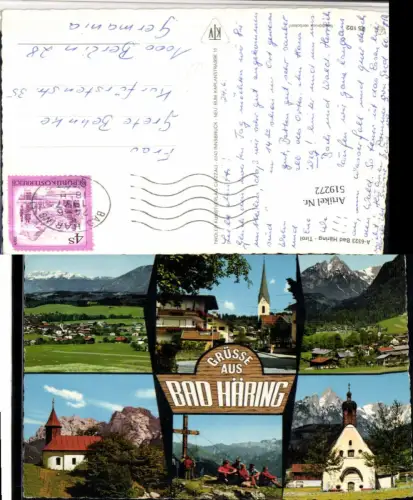 519272,Bad Häring Totale Kirche Kapelle Gipfelkreuz Mehrbildkarte