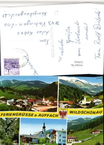 519416,Wildschönau Auffach Totale Mehrbildkarte