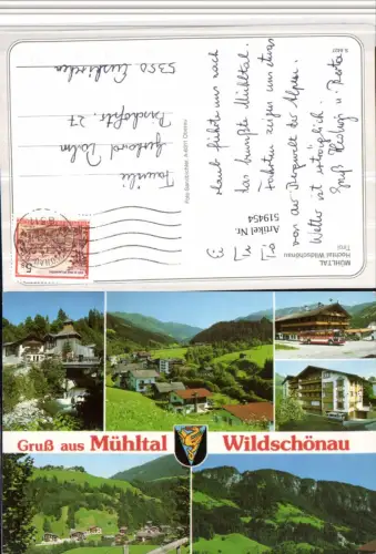519454,Wildschönau Mühltal Totale Autobus Bus Mehrbildkarte