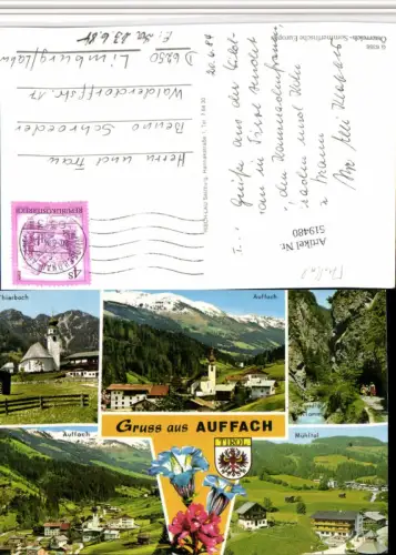519480,Wildschönau Auffach Totale Mühltal Thierbach Mehrbildkarte
