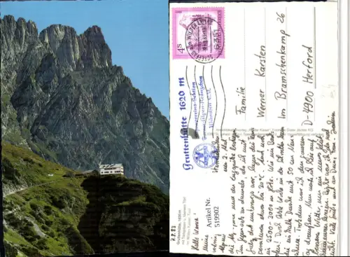 519902,Gruttenhütte Berghütte b. Ellmau m. Törlspitzen Bergkulisse