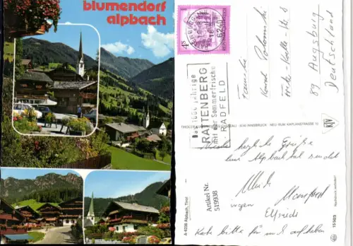 519938,Alpbach Totale Häuser Mehrbildkarte