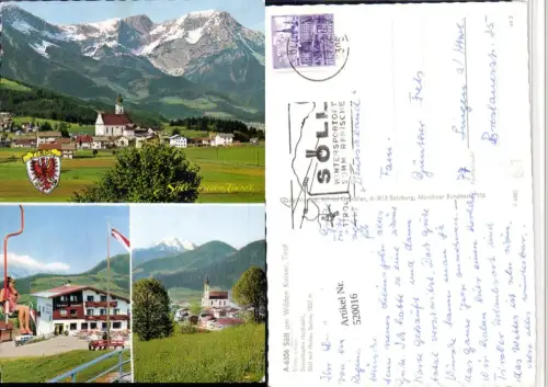 520016,Söll am Wilden Kaiser Totale Sessellift Mehrbildkarte