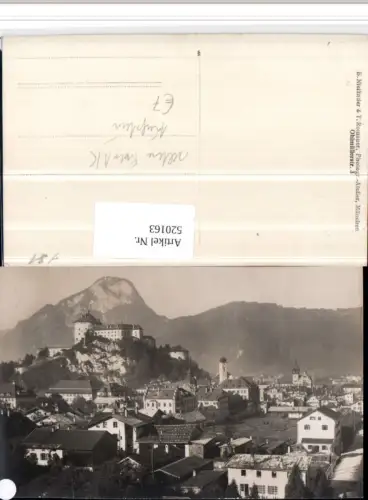 520163,Seltene Foto AK Kufstein Teilansicht m. Festung