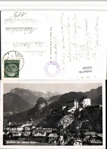 520185,Kufstein Teilansicht m. Festung geg. Zahmen Kaiser Bergkulisse