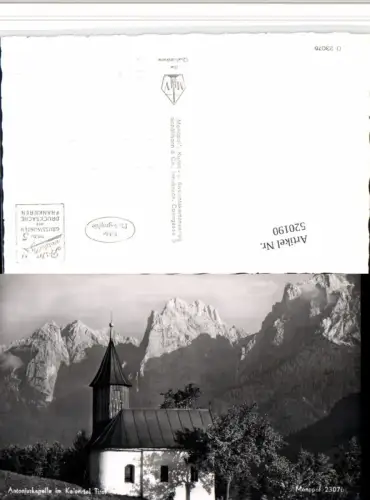 520190,Antoniuskapelle Kapelle im Kaisertal b. Kufstein Bergkulisse