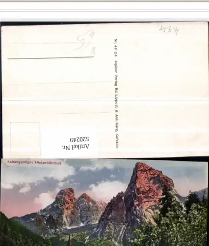 520249,Kaisergebirge Hinterbärnbad b. Kufstein Kapelle Bergkulisse